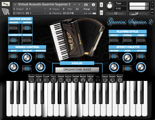 guerrini professional 4 accordion kontakt instrument vst sample